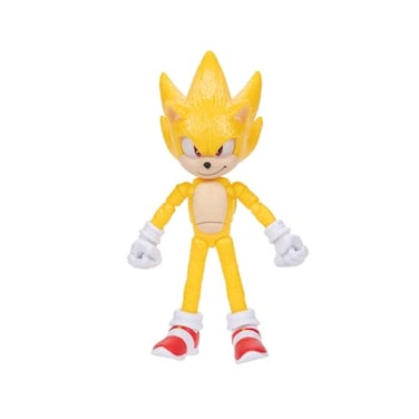 Sonic The Hedgehog Sonic 3 Movie Action Figures 5-Inch Super Sonic Collector Toy Figure, Highly Articulated for Boys Girls - Officially Licensed 3 Movie Product