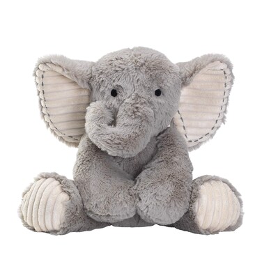 Lambs &amp; Ivy Jungle Safari Gray Plush Elephant Stuffed Animal Toy Plushie - Jett