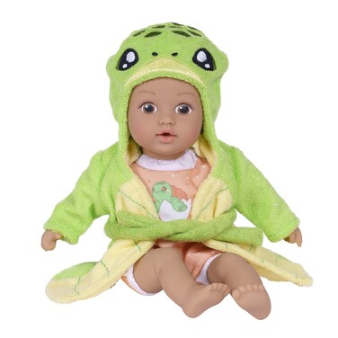 Adora Bath Time Baby Tots Collection, 8.5" Baby Doll and Clothes Set, Made with Fresh Powder Scent, Machine Washable and Exclusive QuickDri Vinyl Body, Birthday Gift for Ages 1+ - Sea Turtle