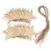 Tatuo 60 Pieces Natural Wooden Star Cutouts Shape Wooden Star Embellishments and 60 Pieces Natural Twine for Home Party Christmas Decoration