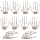 Tatuo 10 Pieces Halloween Skeleton Hands Plastic Human Hand Bone Decoration Zombie Party Terror Scary Prank Props for Party Favor
