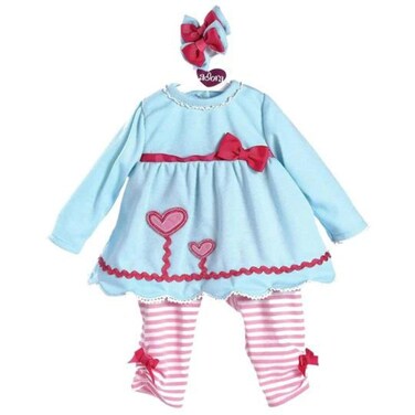ADORA Toddler Time Baby Doll Clothing and Accesories, Blooming Hearts Outfit for Toddler Dolls, Birthday Gifts for Ages 6+