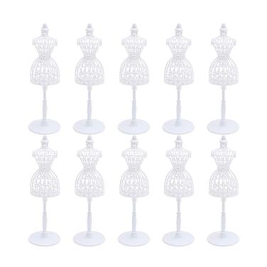 15pcs Doll Dress Form Mini Mannequin Dress Form Cloth Gown Clothing Clothes Gown Display Mini Mannequin Model Stand for Doll Display Holder Toy