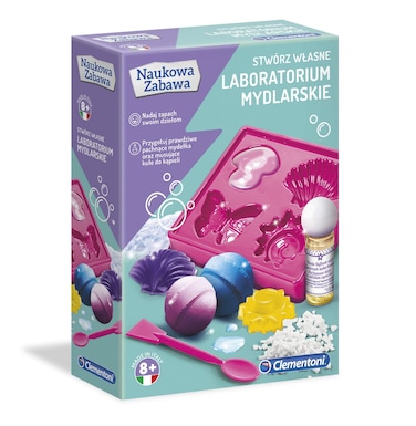 Clementoni 60949 Scientific Fun Soap Laboratory Educational Kit for Children from 8 Years Old Polish Version