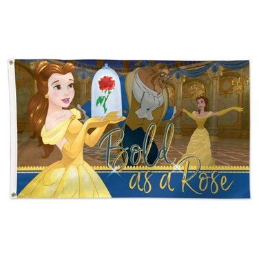 WinCraft Beauty and The Beast Disney Bold as a Rose Belle Flag 3 x 5 Foot