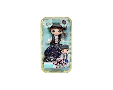 Na Na Na Surprise Glam Series Maxwell Dane Fashion Doll and Metallic Puppy Purse, Brunette Hair, Cute Dog Ear Hat Outfit &amp; Accessories, 2-in-1 Gift for Kids, Toy for Girls and Boys Ages 5 6 7 8+ Years