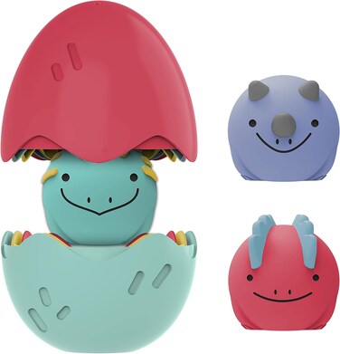 Dr. Brown's CleanUp Float &amp; Hatch Dino Eggs, Multi-Use Interactive Bath and Pool Toy for Toddlers, 6m+, BPA Free