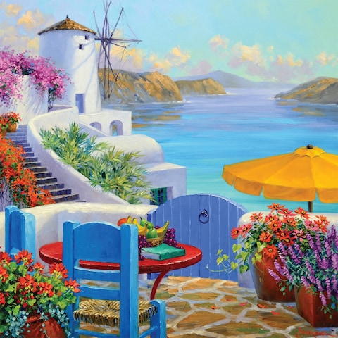 Buffalo Games - Mikki Senkarik - Seaside Happiness - 300 Piece Jigsaw Puzzle for Adults Challenging Puzzle Perfect for Game Nights - Finished Size is 21.25 x 15.00
