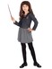 Harry Potter Costume Hermione Girls with Wand and Wig Black 12