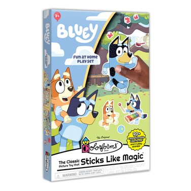 Colorforms Bluey Set - Repositionable Pieces Stick Like Magic - Scenes and Pieces from The Show Bluey for Storytelling Imaginative Play - Ages 3+