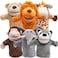 JOYIN 6Pcs Kids Hand Puppet Set with Working Mouth, Toddler Animal Plush Toy Includes Elephant, Giraffe, Lion, Bear, Raccoon and Monkey for Show Theater, Birthday Gifts
