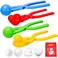Max Fun 4 Pack Snowball Maker Snow Ball Toys Games with Handle for Kids Outdoor Indoor Winter Snowball Fight Maker Tool Clip with Drawstring Bag