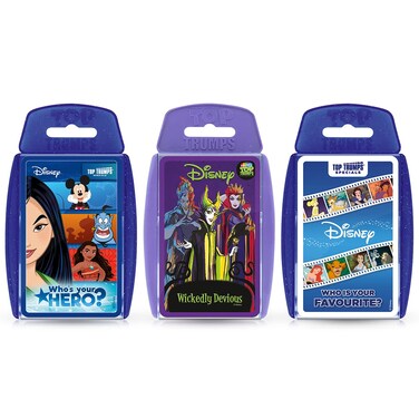 Top Trumps USA Disney Classics Heroes and Villains Bundle Card Game English Edition