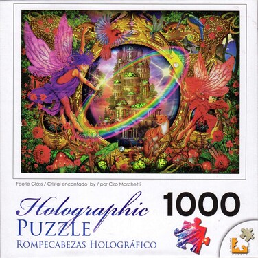 Faerie Glass 1000 pc Holographic Puzzle by Artist Ciro Marchetti