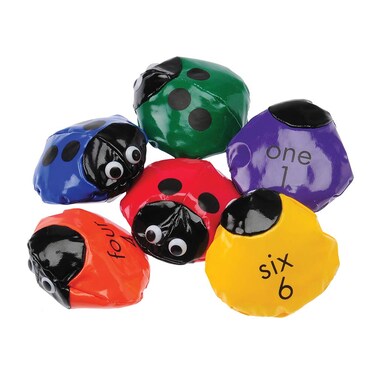 Cre8tive Minds Number Bean Bags for Kids, Playroom &amp; Classroom Supplies, Create Fun Bean Bag Toss Math Games, Set of 6 Beanbags, Active Play, Multicolor - Toddler Toys for All Ages