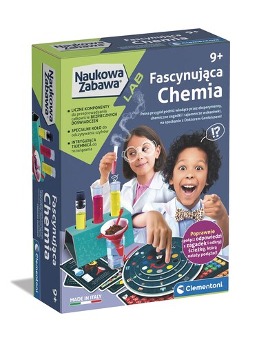 Clementoni 50699 Scientific Fun Fascinating Chemistry Educational Kit for Children from 8 Years Old Polish Version