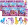 My Little Pony Mini Figures 6 Pack - My Little Pony Toy Bundle with 4" My Little Pony Cupcake Topper Figurines Plus Stickers, Bookmark   My Little Pony Party Supplies