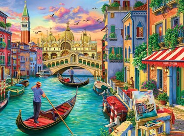 Buffalo Games - Image World - Sights of Venice - 1000 Piece Jigsaw Puzzle for Adults -Challenging Puzzle Perfect for Game Nights - Finished Size is 26.75 x 19.75