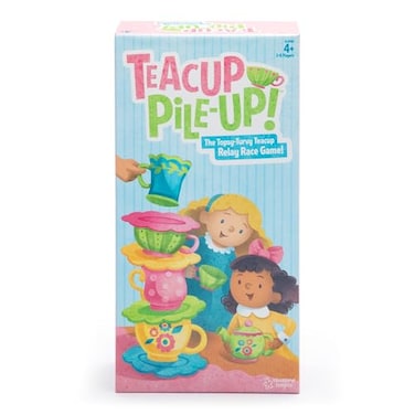 Educational Insights Teacup Pile-Up! Relay Game, Preschool Board Game, Gift for Kids Ages 4+