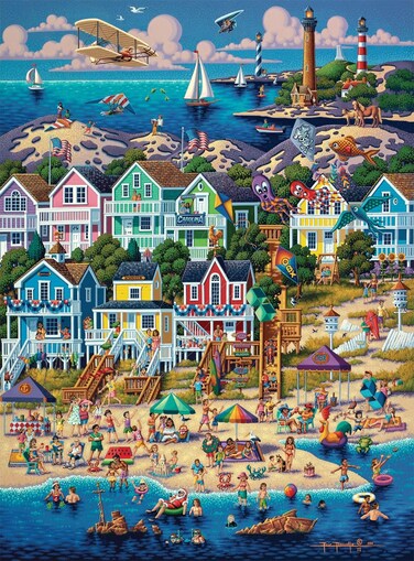 Buffalo Games - Dowdle - Outer Banks - 1000 Piece Jigsaw Puzzle for Adults -Challenging Puzzle Perfect for Game Nights - Finished Size is 26.75 x 19.75