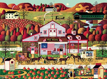 Buffalo Games - Charles Wysocki - Autumn Farms - 1000 Piece Jigsaw Puzzle for Adults -Challenging Puzzle Perfect for Game Nights - Finished Size is 26.75 x 19.75