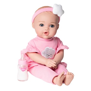 Adora Nurture Time Babies 13 Inch Baby Doll and Clothes Set with 3 Touch Activated Features Birthday Gift for Kids Ages 1 and Up - Soft Pink