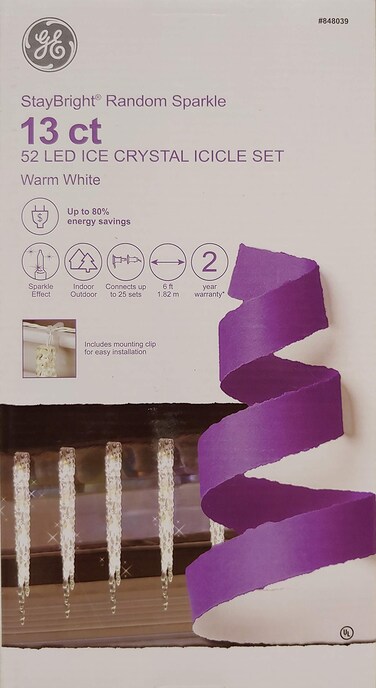 13 ct LED Ice Crystal Icicle Set