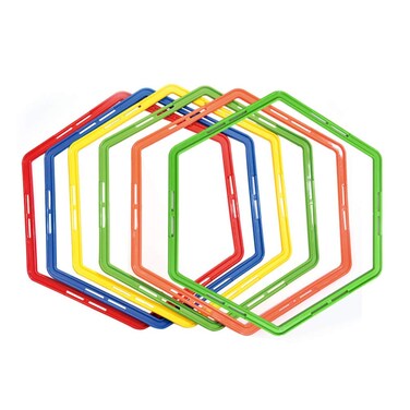 LIOOBO 6pcs Training Rings Soccer Balls Training Equipment Training Games Sports Agility Ladder Ring Rings Agility Rings Soccer Rings Agility Hoops Soccer Agility Utensils Hexagon