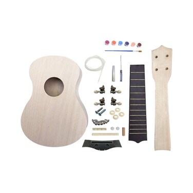 Guitar Strings DIY Ukulele Kit Make Your Own Ukulele 21 Inch Wood Ukulele for Beginners Kids Guitar