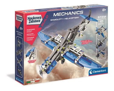 Clementoni 60950 Mechanics Laboratory Aeroplanes and Helicopter Set Training Locks for Children from 8 LAT Version Poland