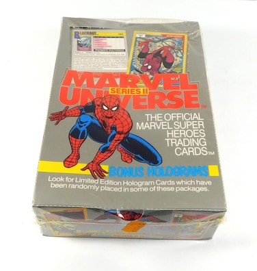 MARVEL UNIVERSE Series II Trading Card Box -36 Factory Sealed Packs (1991)