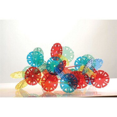 Constructa Interlocking Plastic Disc Toy Building Set, 50 Pieces
