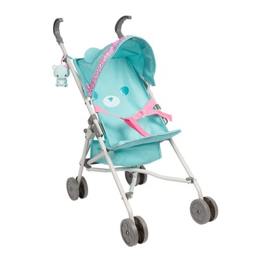 Adora Be Bright Collection, Baby Doll Stroller with Keychain, Sun Cover and Baby Doll Accessory Storage, Holds Most Dolls Up to 16 inches, Birthday Gift for Ages 3+ - Bear