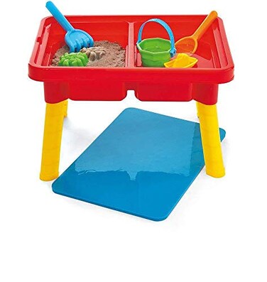 Toddler Sensory Kids Table with Lid   Sensory Bin   Kidoozie   Mega Block Compatible Lid   Indoor Outdoor Use , Red, G02521 17 x 12.5 x 11 inches