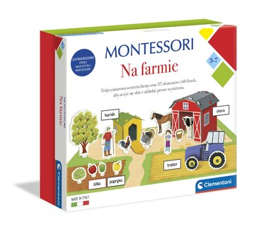 Clementoni 50693 Montessori On The Farm Educational Game for Children from 3 Years Old