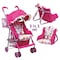Adora 3-in-1 Baby Doll Stroller Premium Quality Doll Accessories Convertible to Baby Doll Car Seat or Back Pack Carrier Birthday Gift for Ages 3+