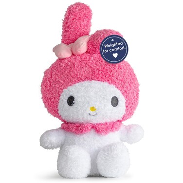 Jay Franco Weighted Hello Kitty My Melody Fuzzy Plush Pillow Buddy - 2.5 lbs Super Soft Stuffed Pillow, 19 inches