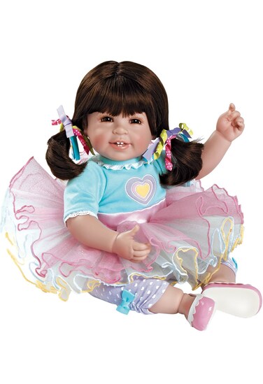 ADORA Realistic Baby Doll Sugar Rush Toddler Doll - 20 inch, Soft CuddleMe Vinyl, Dark Brown Hair, Brown Eyes