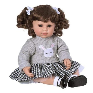 Adora Toddler Time Babies, 20" Premium Doll with Hand Painted Eyelashes and Face, Fresh Baby Powder Scent and Removable Clothing, Birthday Gift For Ages 6+ - Preppy