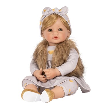 ADORA Toddler Time Babies, 20" Premium Doll with Hand Painted Eyelashes and Face, Fresh Baby Powder Scent and Removable Clothing, Birthday Gift for Ages 6+ - Glam