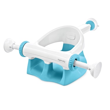 Summer by Ingenuity My Bath Seat for Sit-Up Baby Bathing, Sure &amp; Secure Suction Cups, ASTM Safety Tested &amp; Approved, Backrest for Assisted Sitting, Easy Setup &amp; Storage, Aqua