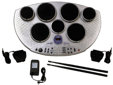Casio LD-80 Touch-Sensitive Digital Drums with Guide Lights and AD-12 AC Adapter