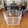 Toddleroo by North States Superyard 6 Panel Free Standing Play Yard, Indoor or Outdoor Baby Playpen, Baby Gate. Made in USA. 5.5 feet Corner to Corner Play Pen (26" Tall, Pewter)