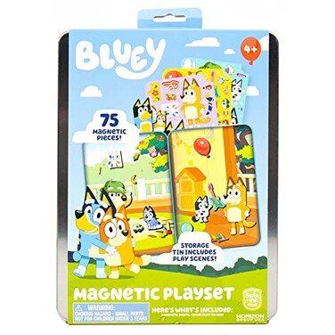 Bluey Magnetic Playset, Magnet Activity Toys, Great Birthday Parties, at-Home Activities, or Screen-Free Fun, Perfect Travel or Road Trip, Hours of Fun for Kids Ages 3,4,5,6,Multicolor,Medium,214618