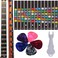 Guitar Fretboard Stickers, Kimlong Color Coded Note Decals Fingerboard Frets Map Sticker for Beginner Learner Practice Fit 6 Strings Acoustic Electric Guitars with 5 Guitar Picks &amp; 1 Bridge Pin Puller
