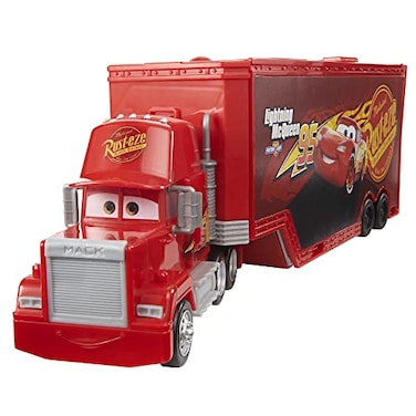 Mattel Disney and Pixar Cars Transforming Mack Playset, 2-in-1 Toy Truck &amp; Tune-Up Station with Launcher, Lift &amp; More