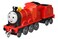 Thomas &amp; Friends Fisher-Price die-cast Push-Along James Toy Train Engine for Preschool Kids Ages 3+