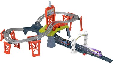 Thomas &amp; Friends Diecast Toy Train Set Race for the Sodor Cup Track Playset with Thomas &amp; Kana Engines for Pretend Play Kids Ages 3+ Years