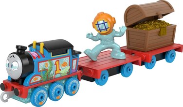 Thomas &amp; Friends Diecast Toy Train Deep Sea Thomas Push-Along Engine with Ocean Cargo for Preschool Kids Ages 3+ Years