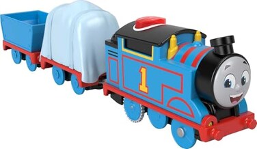 Thomas &amp; Friends Motorized Toy Train Talking Thomas Engine with Sounds &amp; Phrases Plus Cargo for Preschool Kids Ages 3+ Years